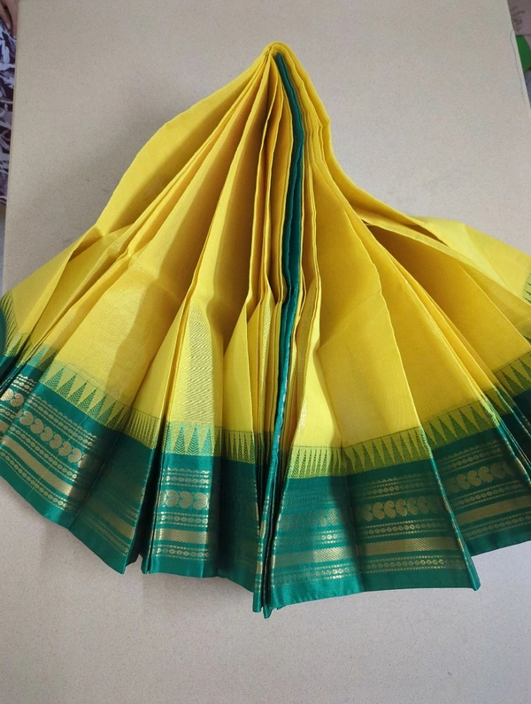 Pure Gadwal Cotton - yellow 13