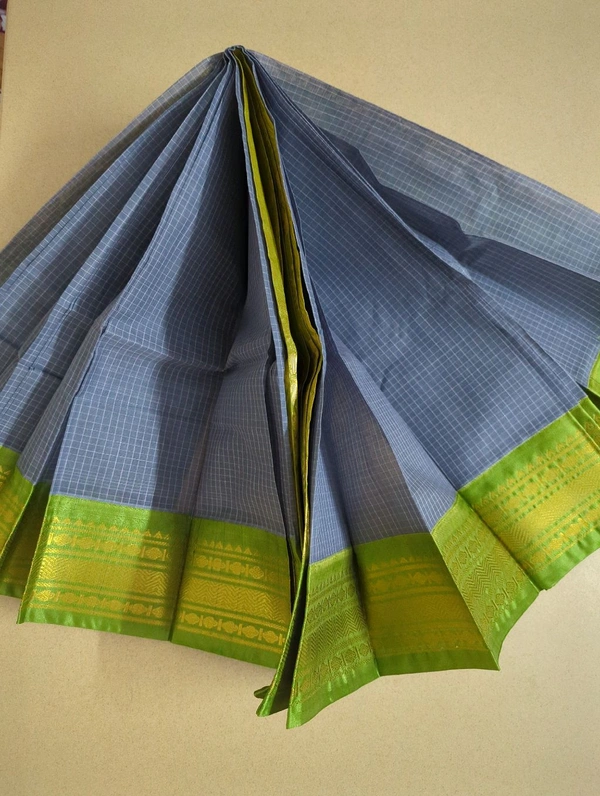 Pure Gadwal Cotton - gray 17