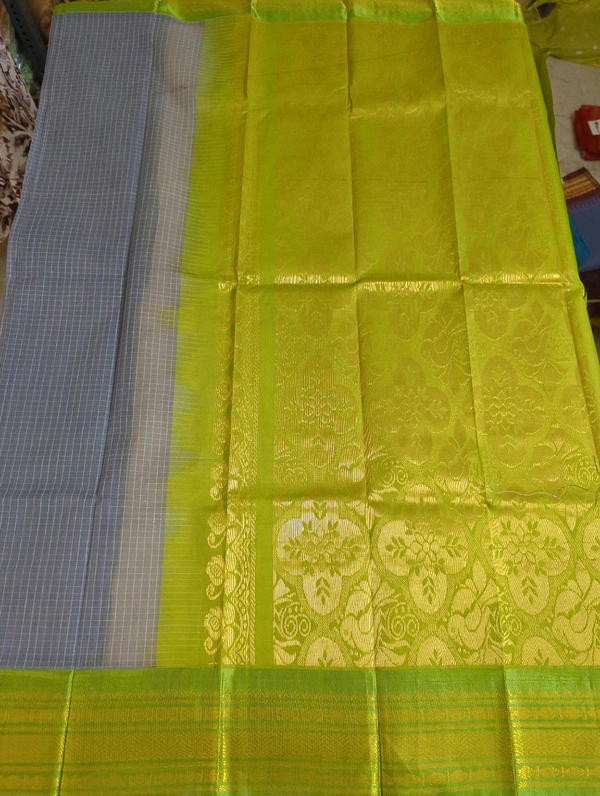 Pure Gadwal Cotton - gray 17