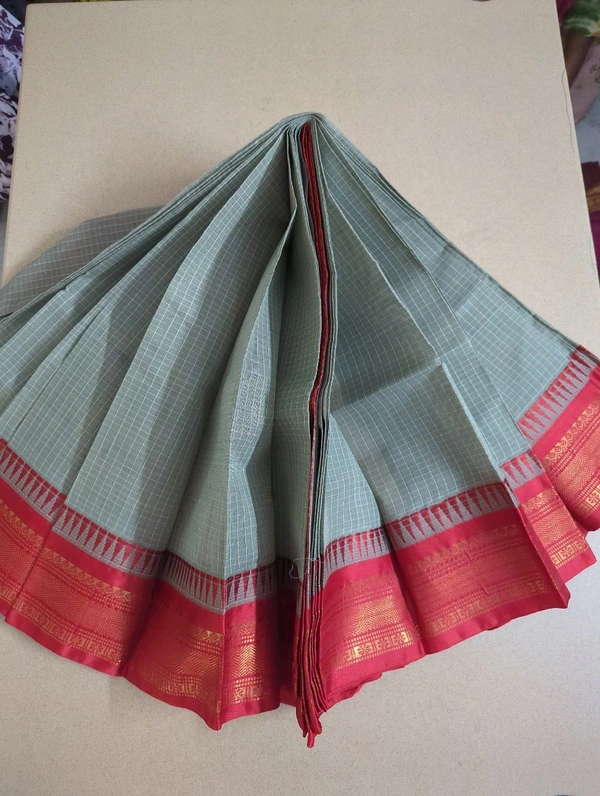 Pure Gadwal Cotton - gray 19