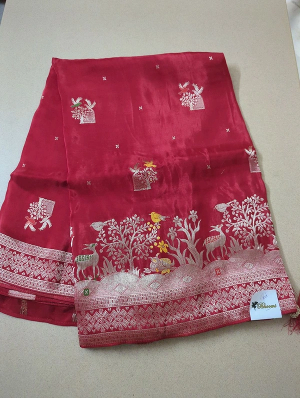 Pure Satin Crepe  - Red