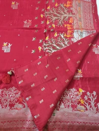 Pure Satin Crepe  - Red