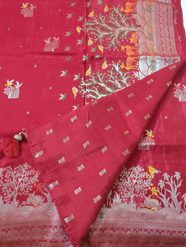 Pure Satin Crepe  - Red