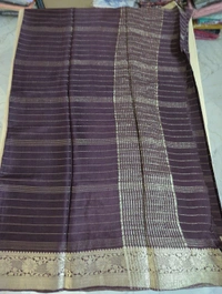 Pure Chinnon With Designer Blouses  - Morocco Brown