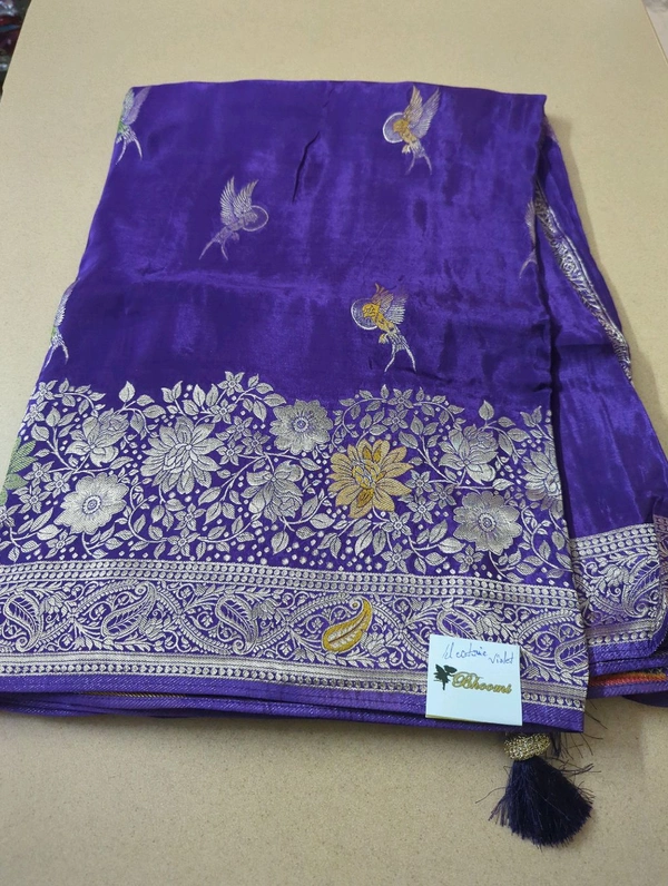 Pure Satin Crepe  - Electric Violet