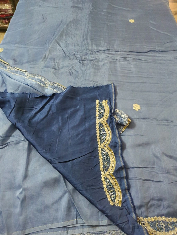 pure acho silk - Blue