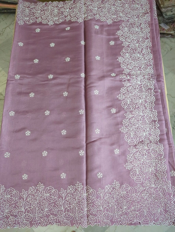 Pure Satin Tusser  - violet