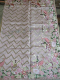 Designer Tusser  - Pink Lace