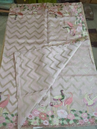 Designer Tusser  - Pink Lace