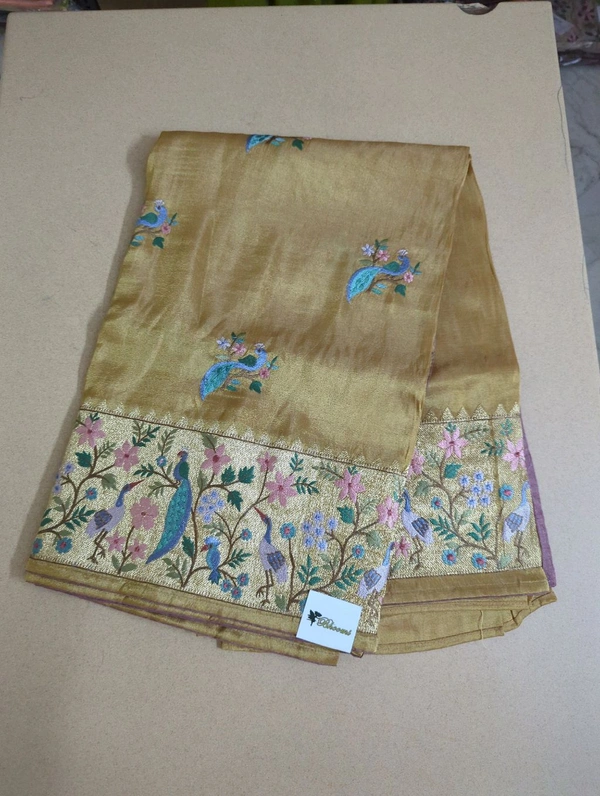Pure Tissue Georgette  - mustard yellow
