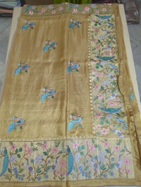 Pure Tissue Georgette  - mustard yellow