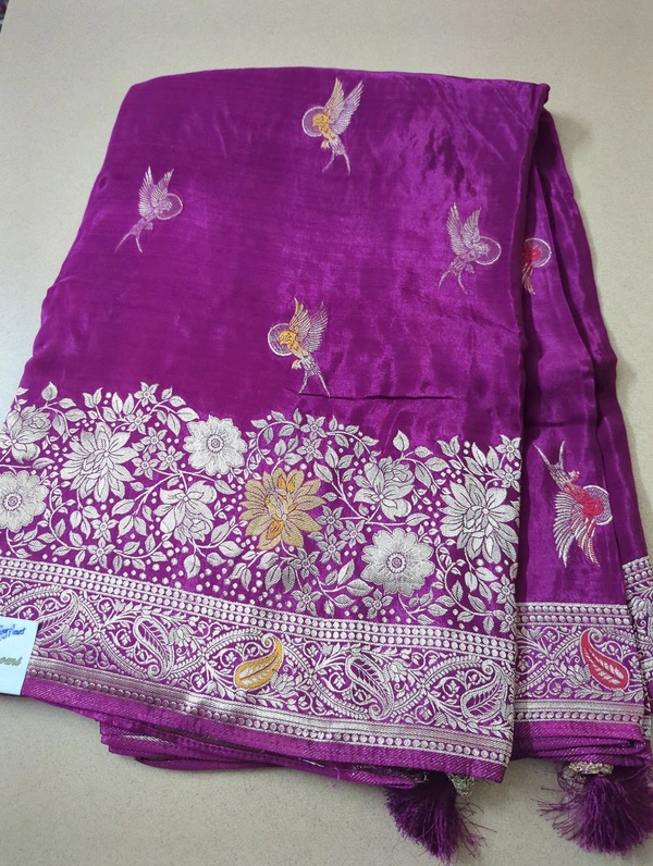 Pure Satin Crepe  - Violet Eggplant