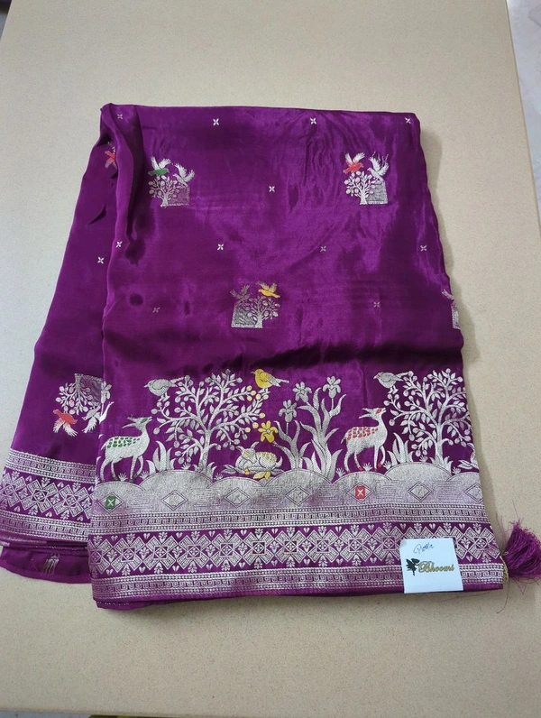 Pure Satin Crepe  - Purple
