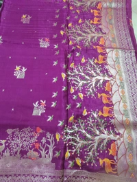 Pure Satin Crepe  - Purple
