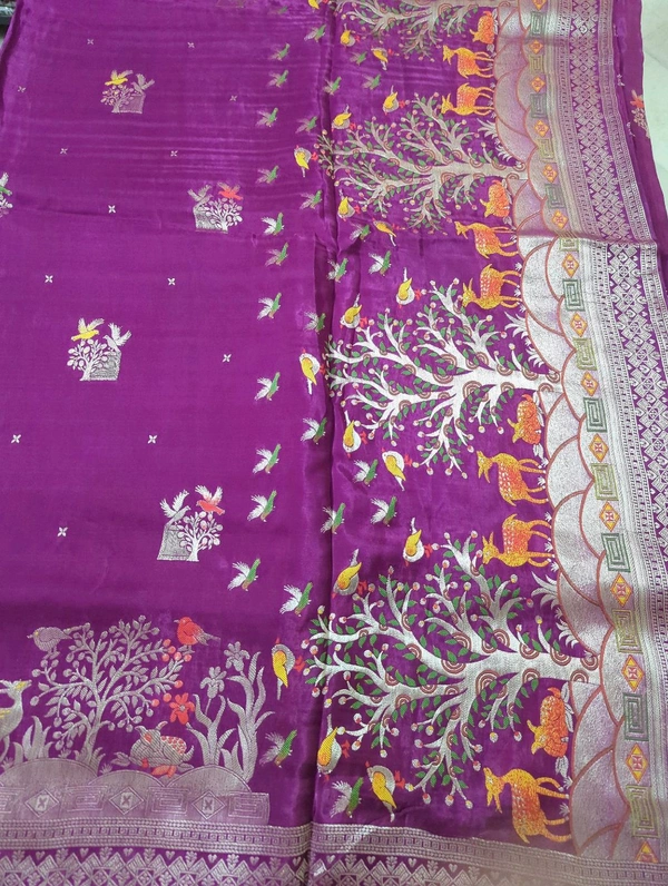 Pure Satin Crepe  - Purple