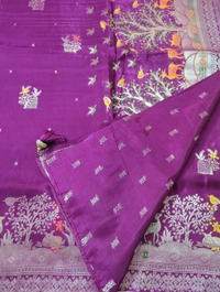 Pure Satin Crepe  - Purple