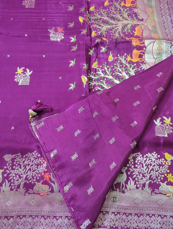 Pure Satin Crepe  - Purple