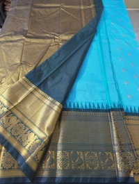 SEMI GADWAL PATTU - blue