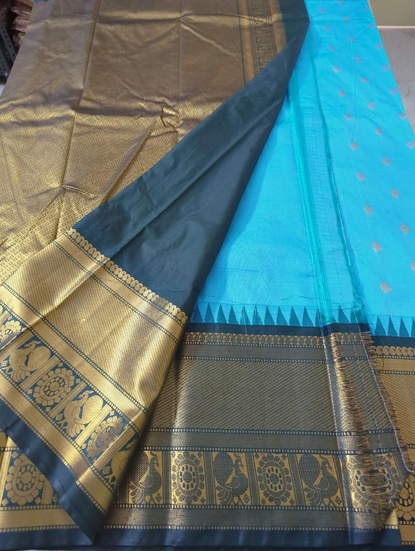 SEMI GADWAL PATTU - blue
