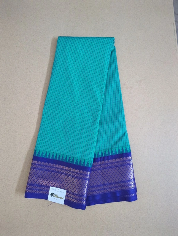 SEMI GADWAL PATTU - teal green