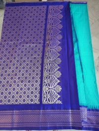 SEMI GADWAL PATTU - teal green