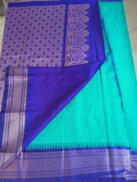 SEMI GADWAL PATTU - teal green