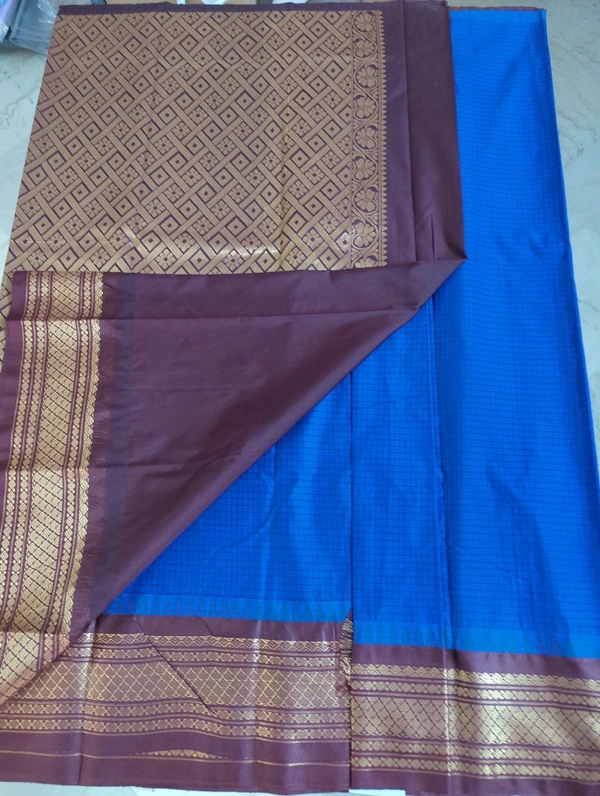 SEMI GADWAL PATTU - Blue