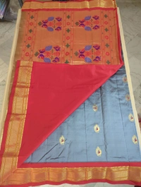PURE HANDLOOM NARAYANAPET PYTHANI - Gray