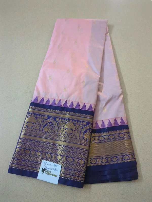 SEMI GADWAL PATTU - peach