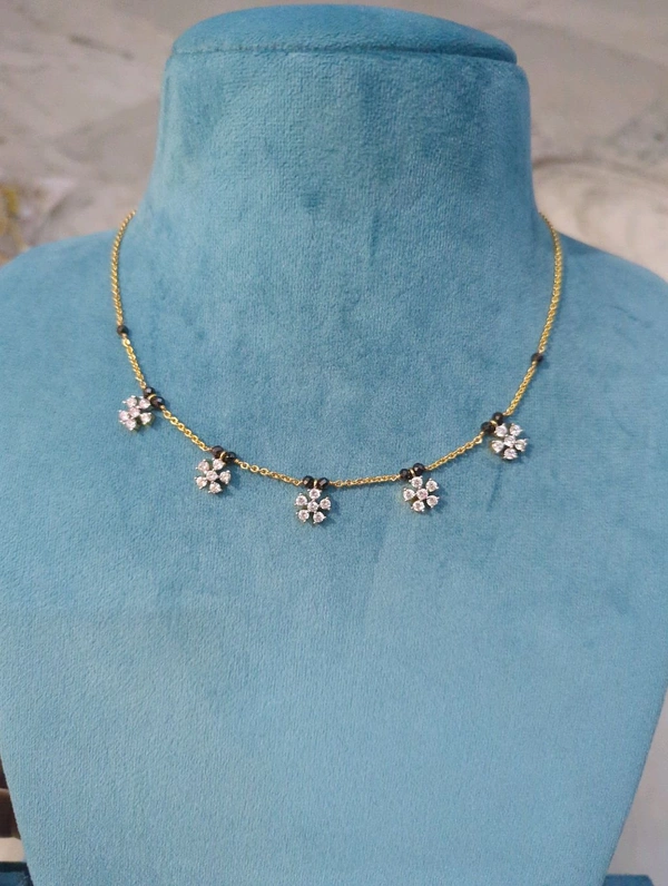 Black Diamonds With Diamond Copy Pendent - 10 Days Dispatch Time