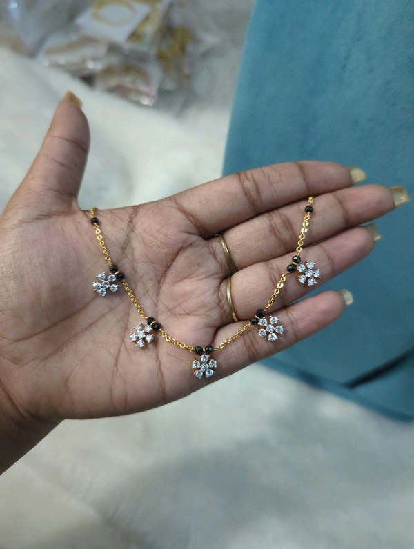 Black Diamonds With Diamond Copy Pendent - 10 Days Dispatch Time