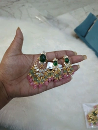 Real Poliki Pendent Set - green