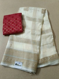 Pure Dola With Bandini Blouse - white 1