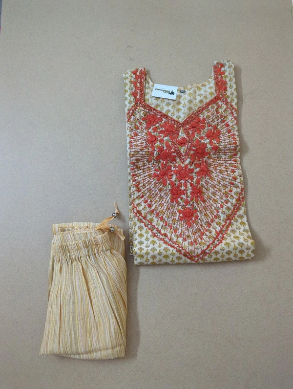 Soft Muslin With Hand Work - 40