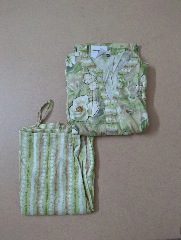 COTTON DIGITAL HANDWORK - Green, 40