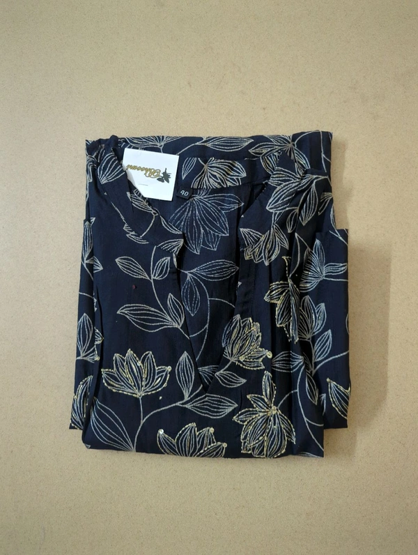 Soft Raw Silk With Kantha - 46