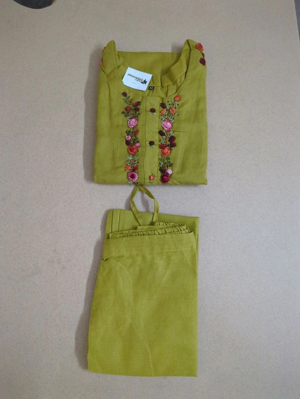 pure cotton handwork - mustard yellow, 44