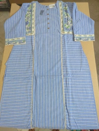 Pure Cotton Kurthi - 44, blue
