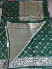 tusser georgette - green