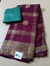 Pure Dola With Bandini Blouse - purple 9