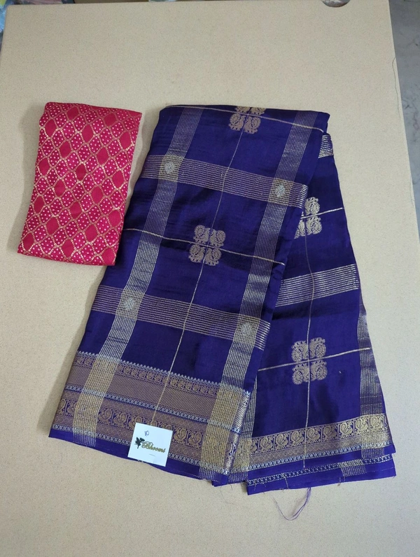 Pure Dola With Bandini Blouse - pigment indigo 10