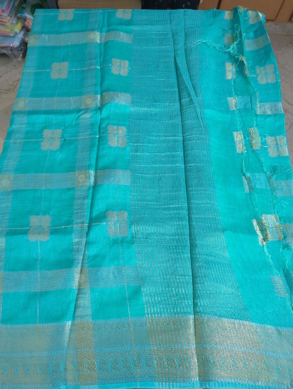 Pure Dola With Bandini Blouse - sky blue 11