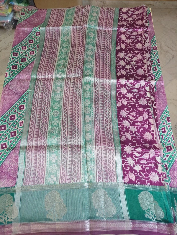 Pure Munga Tusser - green border