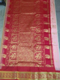 Pure Handloom Narayanpet Pattu - Sundown
