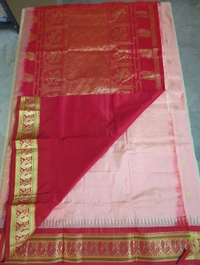 Pure Handloom Narayanpet Pattu - Sundown