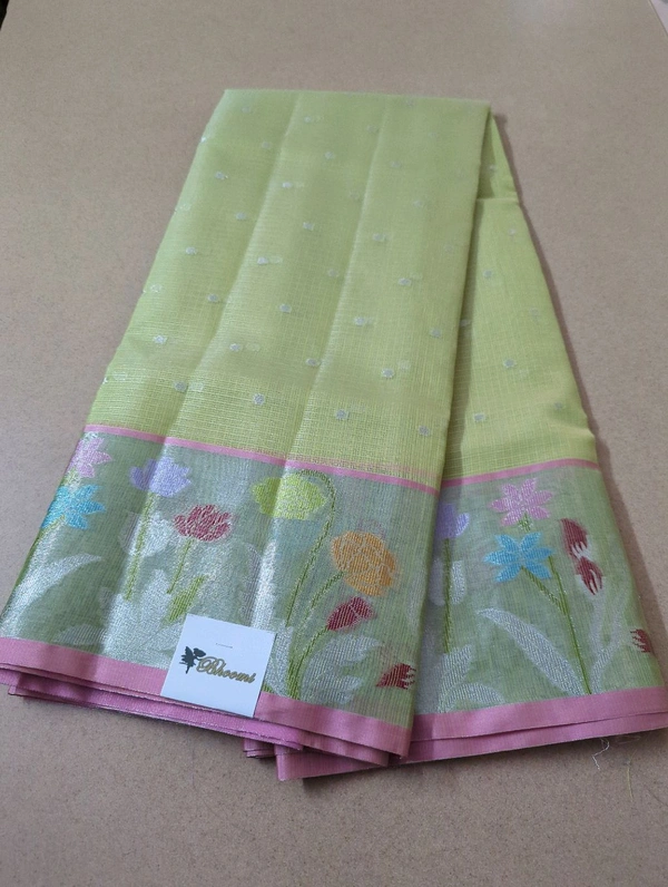 silk kota weaving - Mint Green
