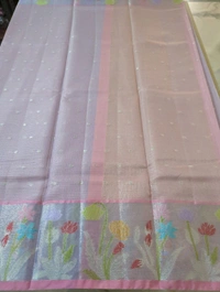 silk kota weaving - Blue Chalk