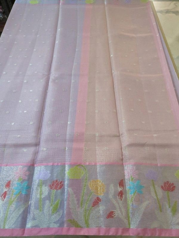 silk kota weaving - Blue Chalk