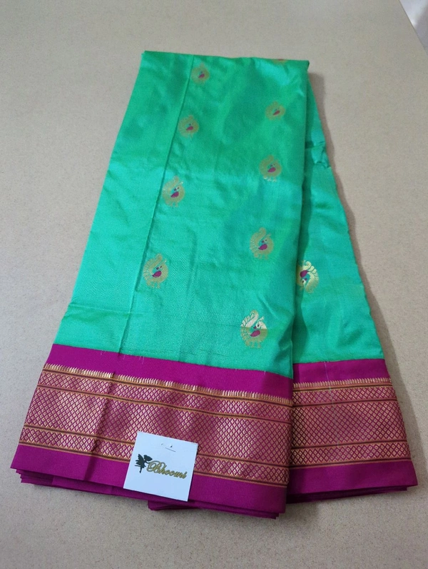 Pure Handloom Narayanapet pythani - green