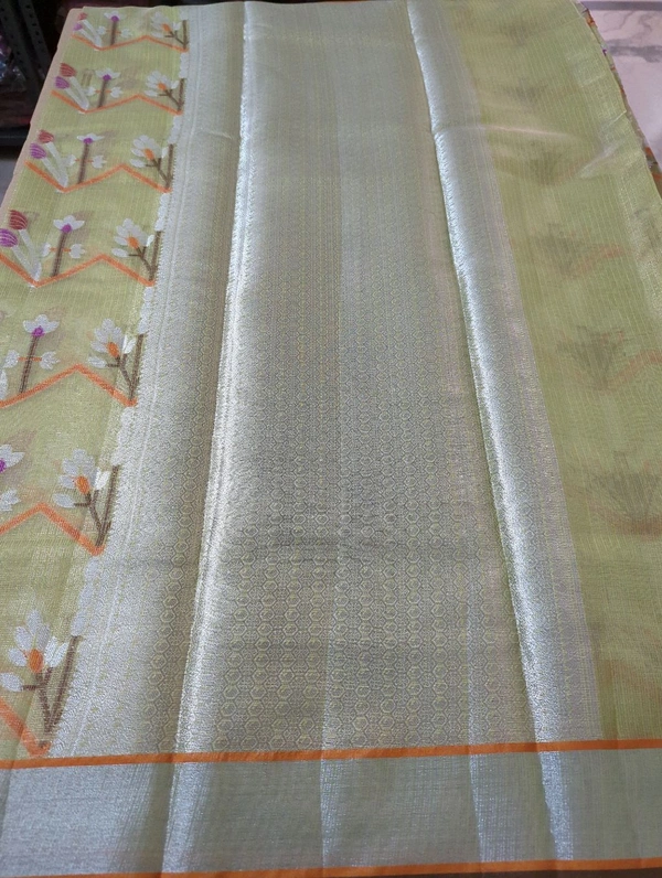 Silk Kota Tissue Weaving  - green